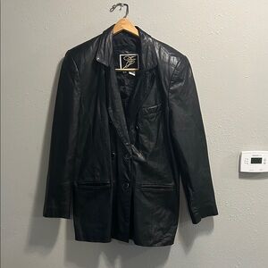 Vintage JFS Signature‎ Leather Jacket Black